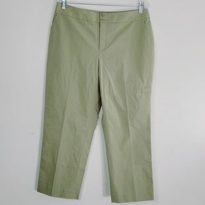 Ellen Tracy Green cropped pants NWT 10